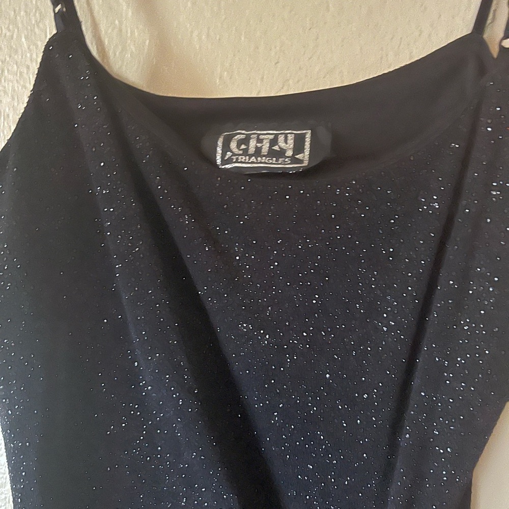 Black Shiny Diamond Dress
